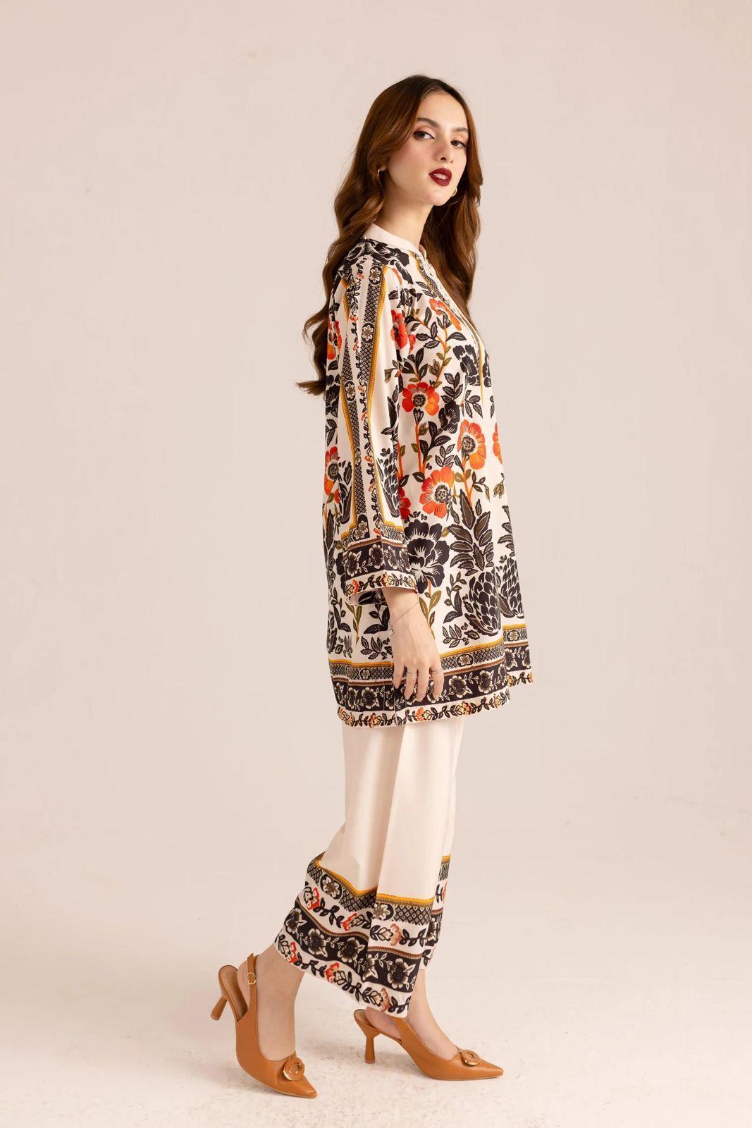 Stitched Printed Shirt & Trouser